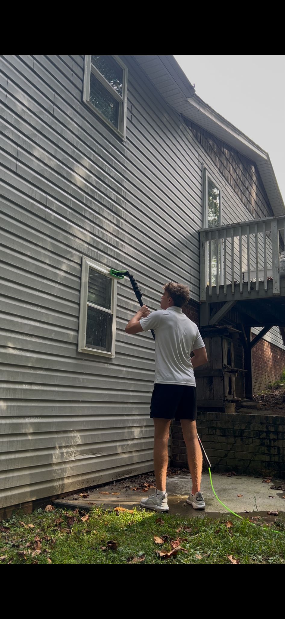 Squeegeeing a window